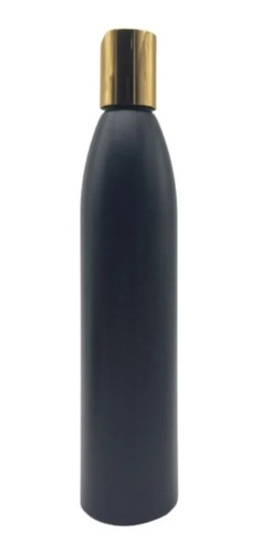Botella Pincel Negra 500ml Con Tapa Disktop Oro (15 Pza)