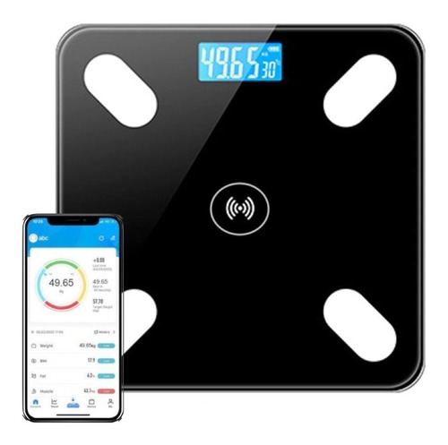Imagen 3 de 7 de Bascula Pesa Vidrio 180kg Inteligente Con Bluetooth Digital