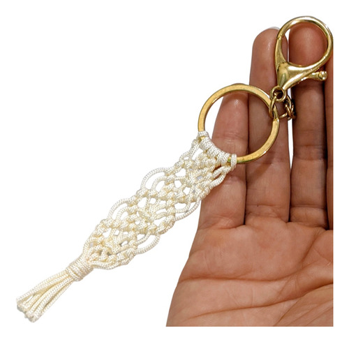 Llavero Tejido En Macramé Artesanal