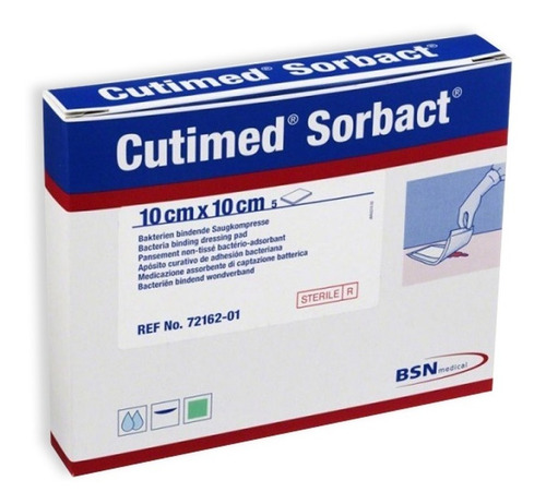 Imagen 1 de 1 de Apósito Antimicrobiancutimed Sorbactdressing10cmx10cm1 Sobre