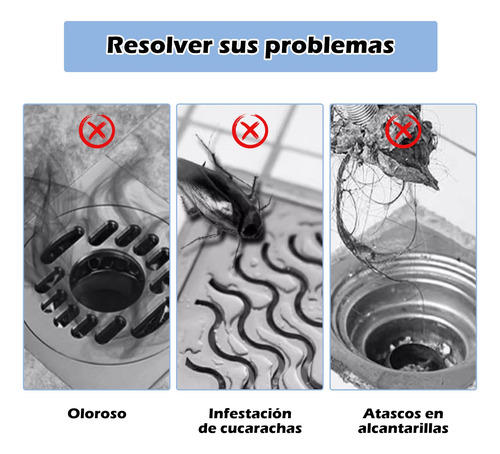 Tapón De Silicona 5 Pieza - 3 Pieza Tapa Coladera Cuadrada