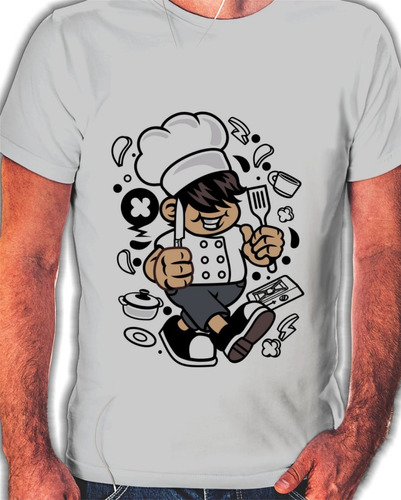 Remera Para Hombre Y Mujer Estampado Cocinero Chef - 0321