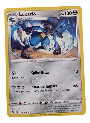 Carta Pokemon Lucario 120/185