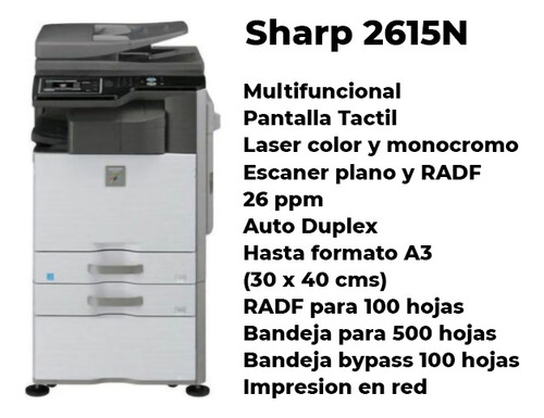 Multifuncional Sharp Láser Color Mx 2615n A3 (Usado)