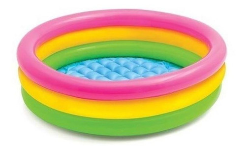 Piscina Por Do Sol Baby Intex 56 Litros 3 Anéis 1 A 3 Anos