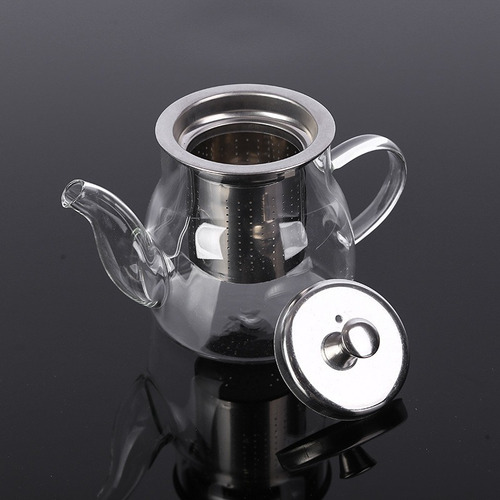 Imagen 4 de 8 de Tetera Infusora Vidrio Templado Premium + Juego De 6 Tacitas