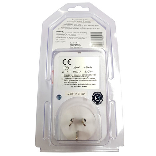 Timer Mecánico Programable Enchufable Diletta Temporizador