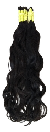 Cabelo Humano Mega Hair Levemente Ondulado 50 Cm 150 Gramas.