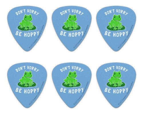 Don't Worry Be Hoppy Frog Funny Humor Novedad Pua Guitarra 
