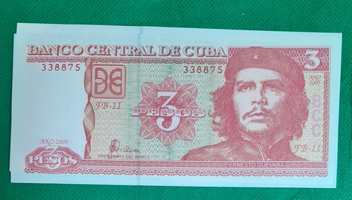 Billete De 3 Pesos, Pais C.u.b.a Año 2004  Unc. 