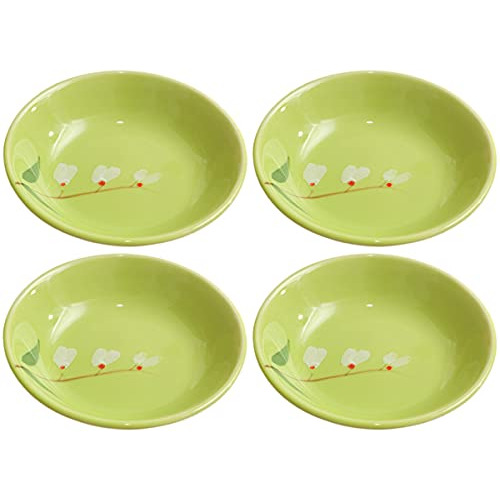 Sizikato 4pcs Colorful Porcelain Placa De Aperitivo, Dkcns