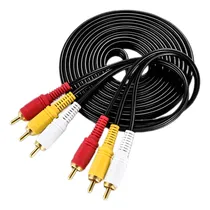 Comprar Cabo Audio Video Rca Auxiliar Som Tv Dvd Video Cassete 1.5m