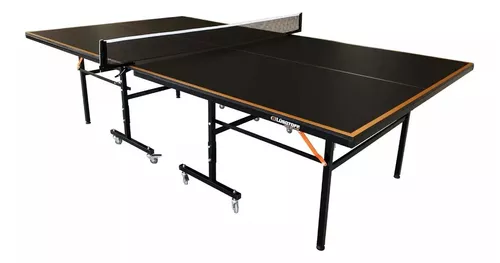 Mesa Ping Pong Profesional Con Ruedas Plegable Color Negro