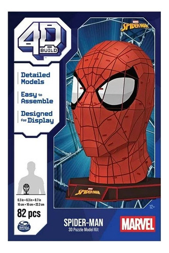 4d Build Rompecabezas Spider-man De Marvel