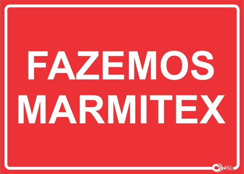 Kit 5 Placas Adesivas Fazemos Marmitex Restaurante Bar