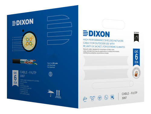 Dixon  3067 Cable F/utp Cat. 6 4pares 305m Para Exteriores