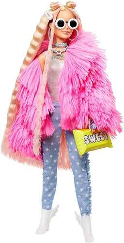 Imagen 4 de 9 de Barbie Extra Doll Con Abrigo Rosado Mascota Unicornio Mattel