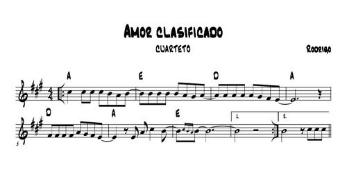Partitura  Amor Clasificado  De Rodrigo Para Piano Y Órgano 