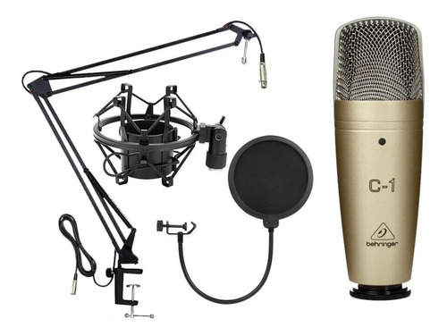 Microfono Behringer C1 Condenser Shockmount Brazo Antipop