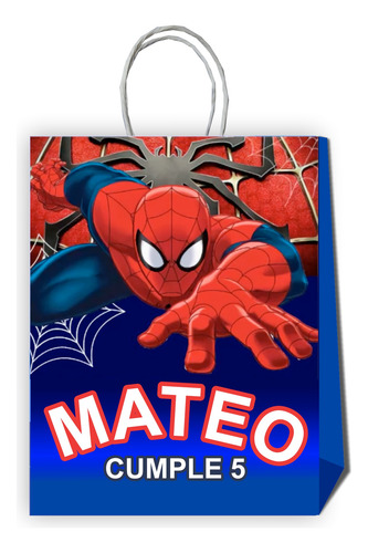 10 Bolsas Cumpleaños Personalizadas Spiderman #1