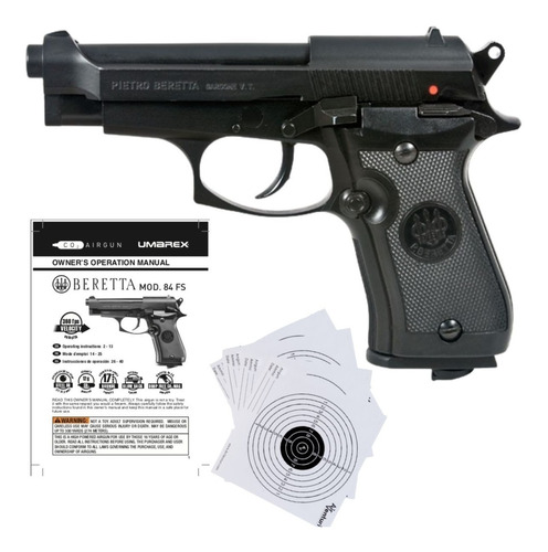 Full Metal Co2 Beretta 84fs Blowback Metal Bbs .177 Xchws C