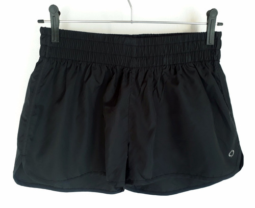 Short Running De Dama Con Mini Bolsillo Interno Negro