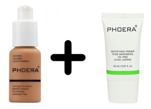 Phoera Makeup Primer Oil Free + Base Phoera - Pronta Tom 108