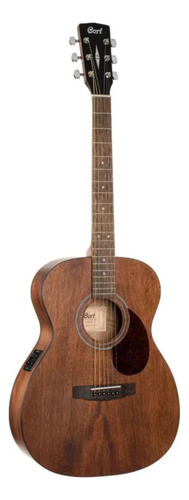 Violão Cort Aço L60mf Op Natural Mahogany Captação Fishman