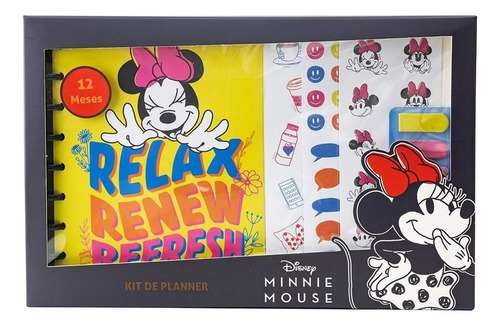 Kit De Agenda Disney. Minnie Mouse Kit Planner Color de la portada Amarillo