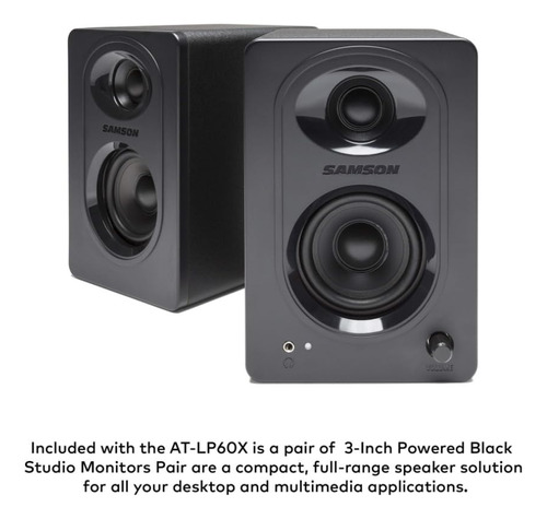 Audio-technica At-lp60x-bk Con Altavoces Microlab Pro1