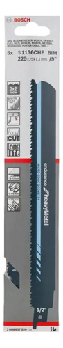 Pack X5 Hojas Sierra 2608657526 Sable Bosch