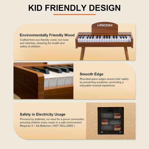 Teclado De Piano Para Niños De 37 Teclas, Instrumento ...