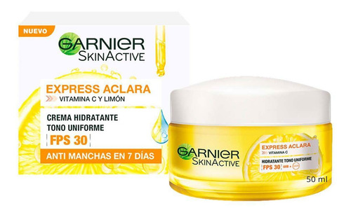 Crema Facial Hidratante Garnier Express Aclara 50ml 