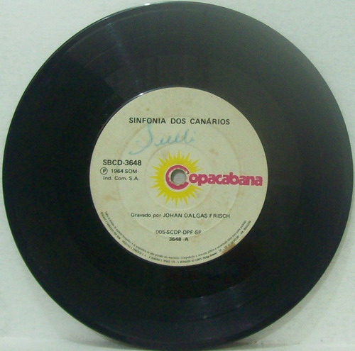 Compacto Vinil Johan Dalgas Frisch - Sinfonia Dos Canarios -