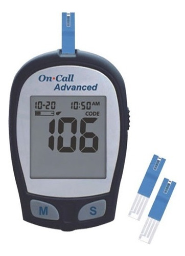 Glucometro On Call Advanced + 50 Cintas - Medicaltec Color Azul