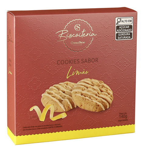 Cookie Sabor Limão Cacau Show Biscoiteria