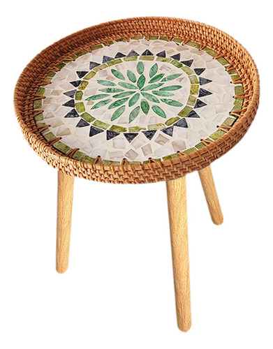 Mesa Lateral De Vime Mesa De Cabeceira Mesa De Boêmia 50cm