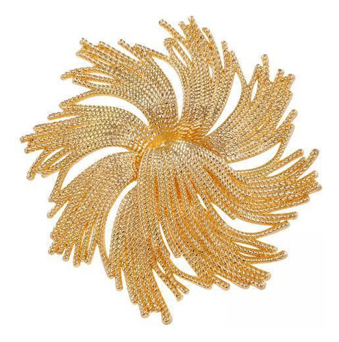 2 Exquisito Broche Floral Con Acabado Dorado Para 2 Piezas