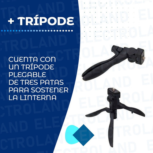 Imagen 3 de 10 de Reflector Pistola De Mano Recargable Usb Led Buscahuellas