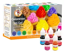 Comprar Set Colorante Comestible En Gel Mini 10ml C/10pzas