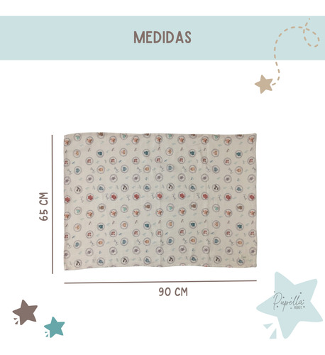 Manta Gasa Bebé Suave Algodon Estampado Muselina Recibidora Caritas