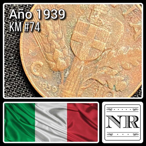 Italia - 10 Centesimi - Año 1939 - Km #74 - Aguila