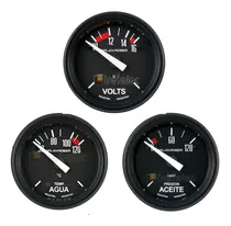 Comprar Kit 3 Relojes Eléctricos Aceite + Voltímetro + Temperatura 