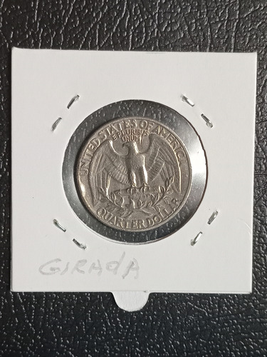 Eeuu 1969. Moneda Quarter Dollar C/error De Giro. Mira!!!! (Usado)