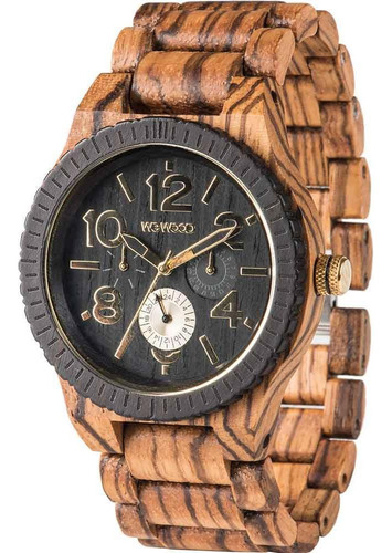 Relógio De Madeira Wewood Kardo Zebrano