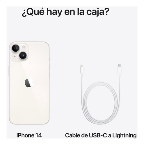 Iphone 14 Dual Sim 128 Gb 4gb Apple Liberado Blanco