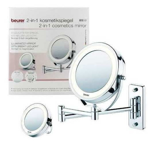 Beurer Bs59 Espejo De Maquillaje Profesional Luz Led 1x 5x 