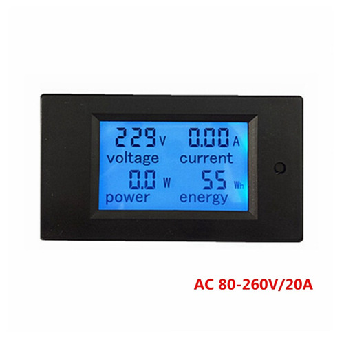 Wattimetro Voltimetro Amperimetro Ac 20a 80~260v