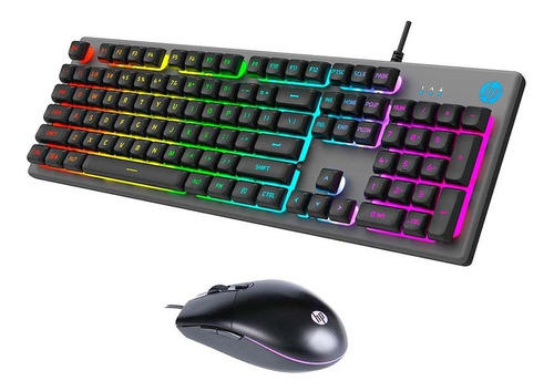 Teclado Y Mouse Gaming Hp Km300f Rgb Español Circuit