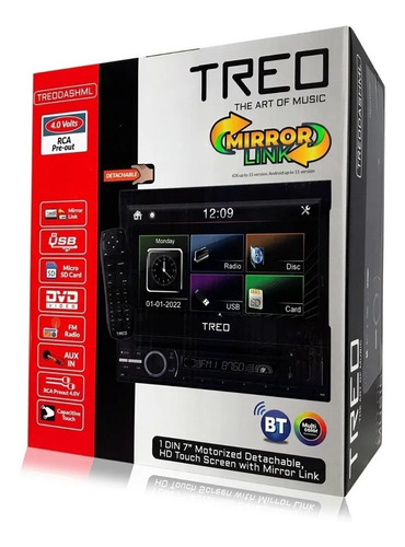 Estereo 1 Din In-dash 7 Treo Treodashm 50wx4